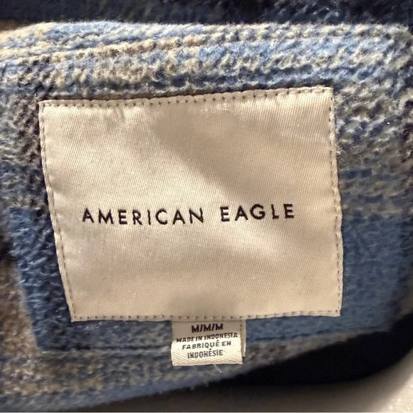 American Eagle Blue Plaid Women's Jacket - Picture 3 of 11